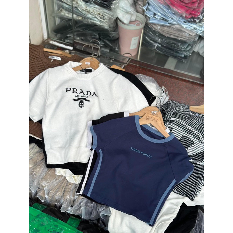 Áo len mtg cộc tay p.r.a.d.a QCCC