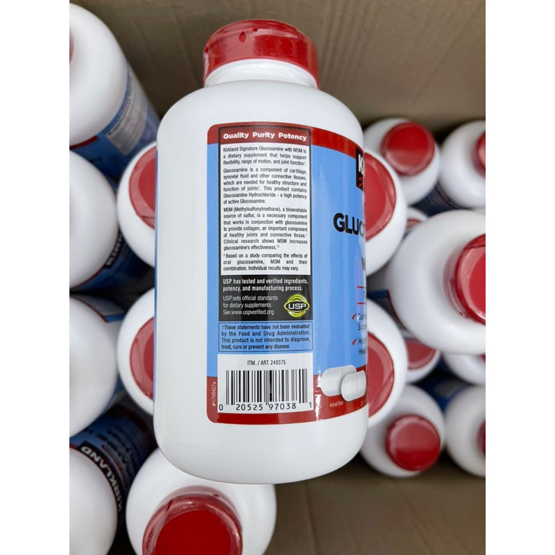 Glucosamine Kirkland HCL 1500mg With MSM 1500mg hộp 375viên