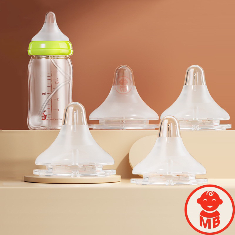 Núm ti thay thế bình cổ rộng vừa pigeon, lansinoh, moyuum, wesser...