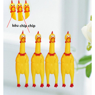 Đồ chơi con Gà bóp kêu, Chíp gà A LỬ bóp kêu gà la hét cao 32cm