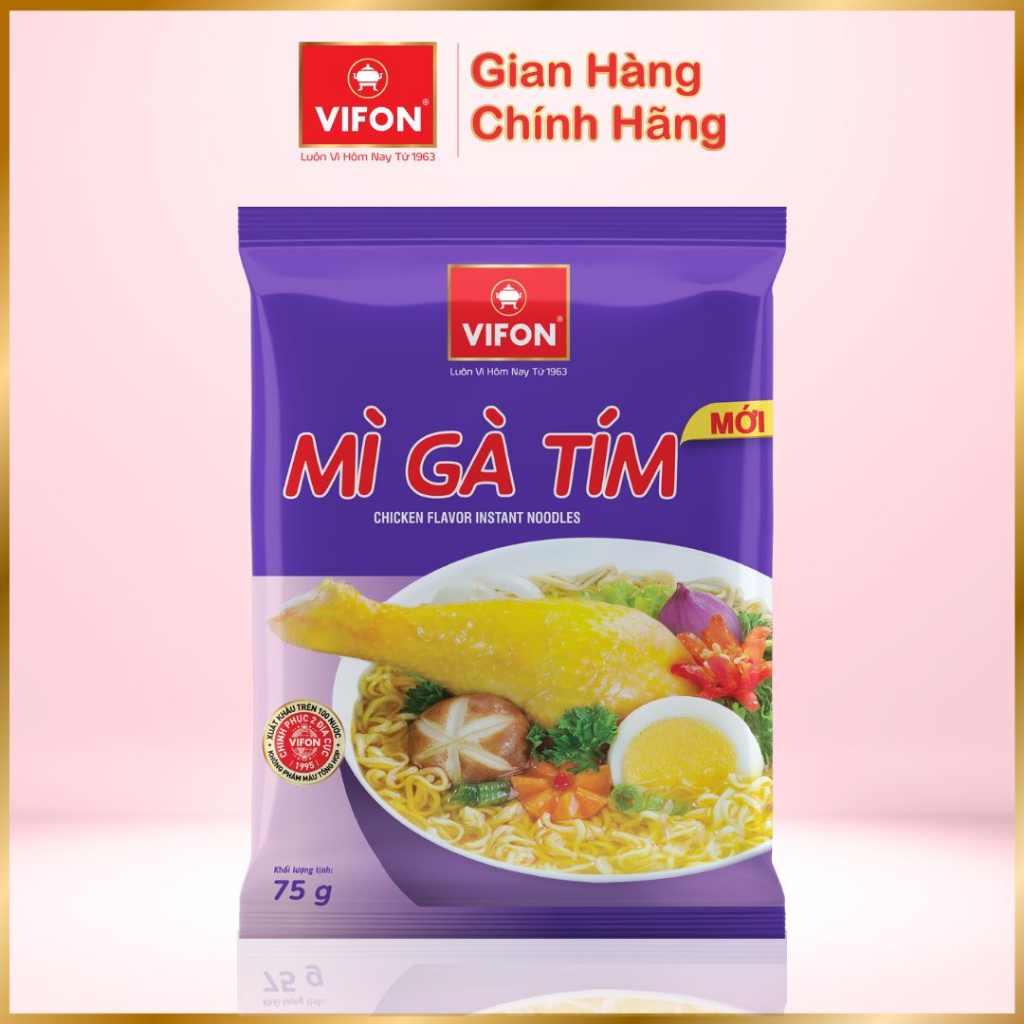 Thùng 30 gói Mì Gà Tím VIFON 75g / gói