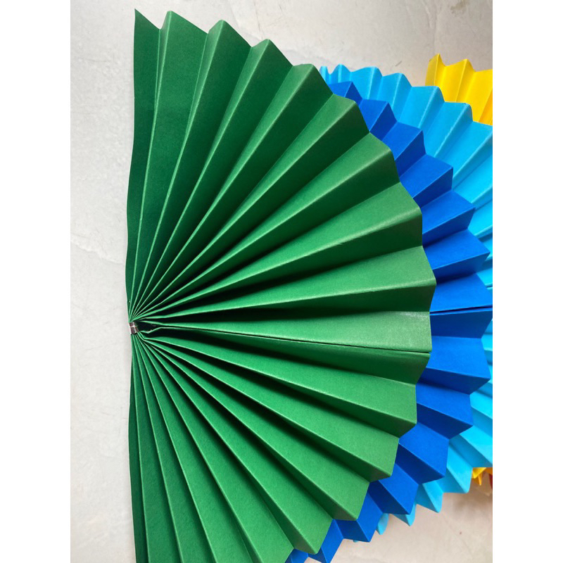 Quạt giấy kích thước 30cm nửa quạt túi 5 cái