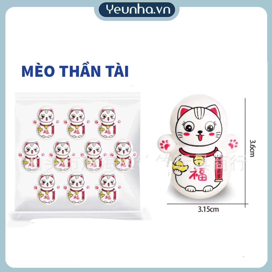 Yeunha.vn - Lật Đật Mini Ngộ Nghĩnh Mèo Thần Tài, Doremon Pikachu, Hổ Thần Tài - Yêu Nhà VN Chính Hãng