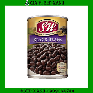 Đậu đen ngâm đóng hộp hiệu S&W Black Beans - Hàng nhập Mỹ 425g