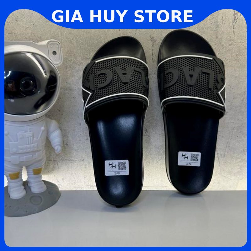 Dép quai ngang Black nam nữ đi đều ngầu