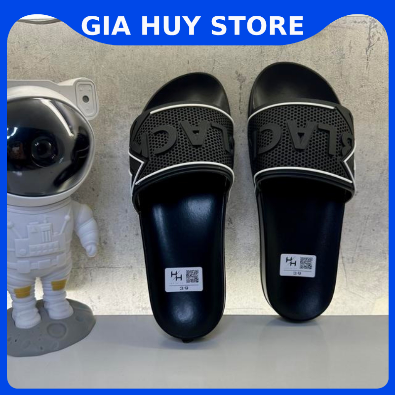 Dép quai ngang Black nam nữ đi đều ngầu