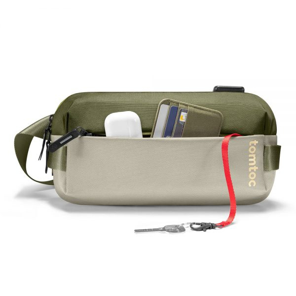 TÚI ĐEO CHÉO TOMTOC  LIGHTWEIGHT SLING BAG GREEN H02-A04T02 - GRAY H02-A04G02