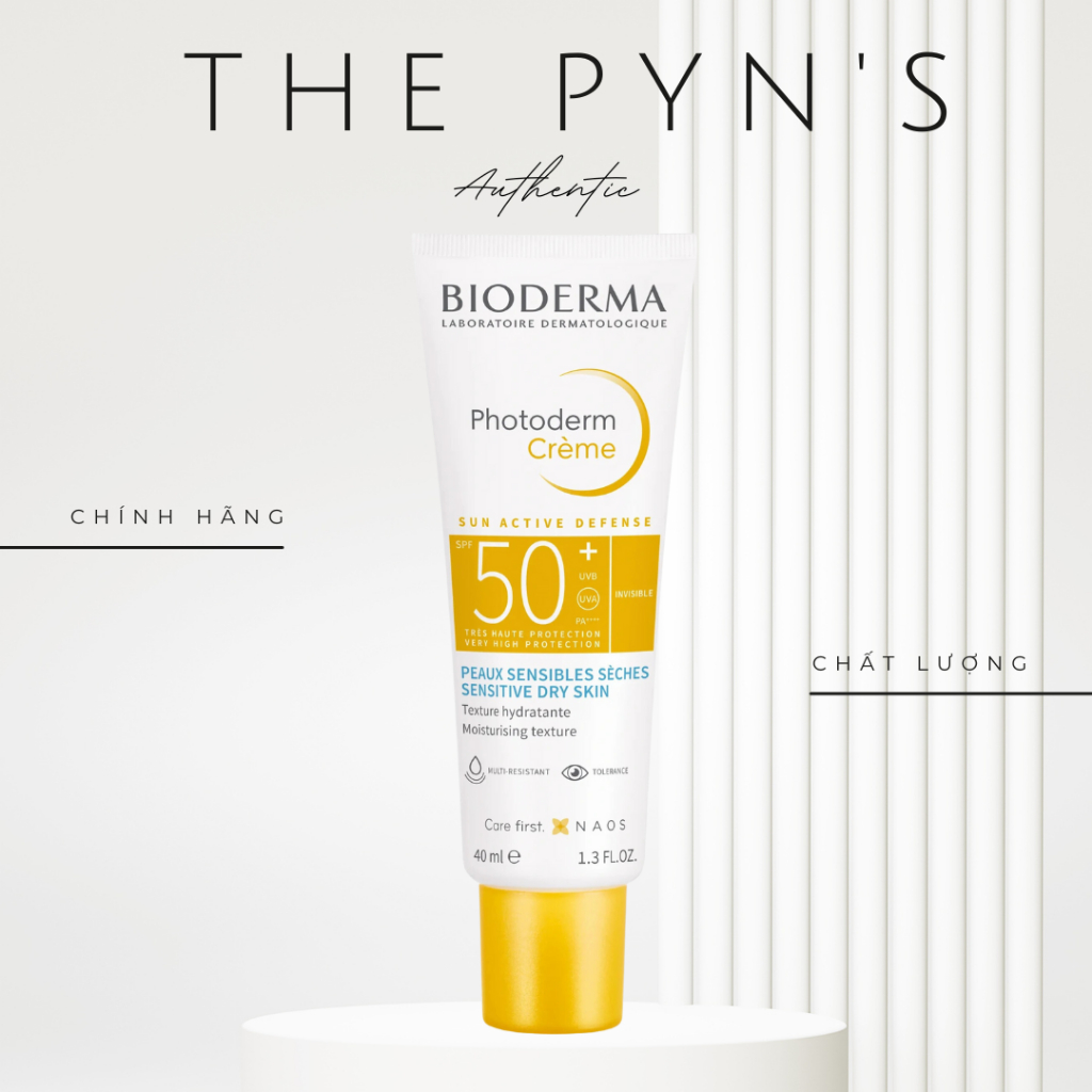 Kem chống nắng Bioderma SPF50+ 40ml, cho da dầu và da khô nâng tone kiềm dầu-The Pyn's Authentic