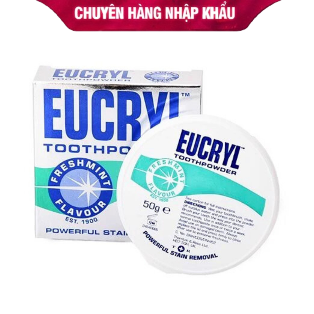 Bột Tẩy Trắng Răng Eucryl 50g Anh Quốc