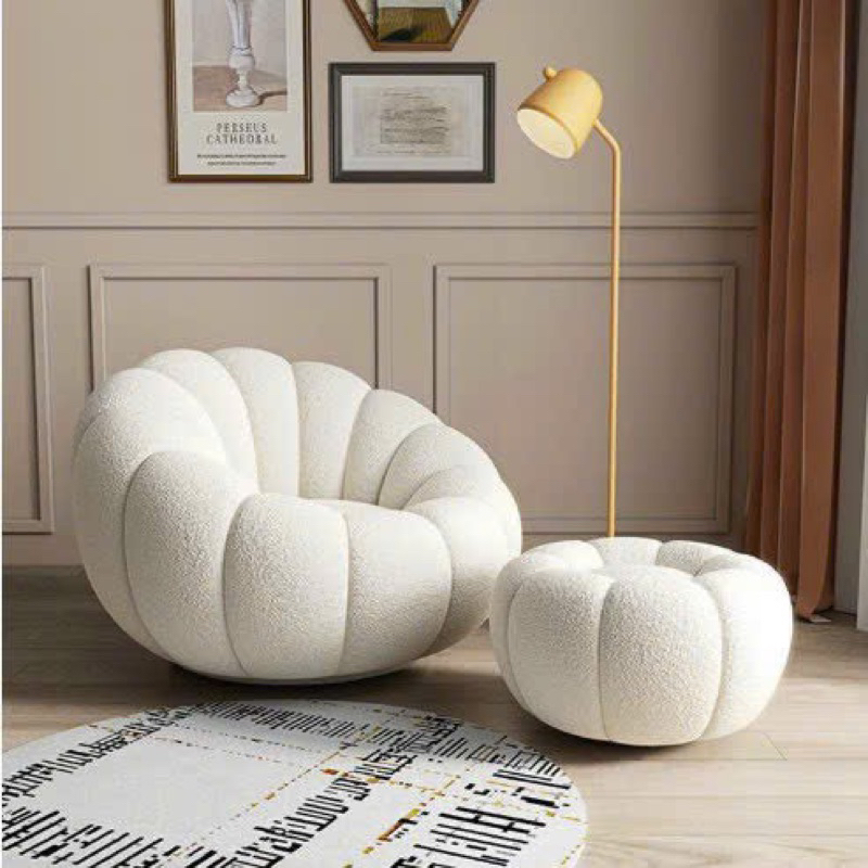 Ghế sofa thư giãn bí ngô kèm đôn