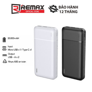 Pin Dự Phòng 20000mah Remax RPP-166 Lango Series Fast Charing 2.1A tích hợp 2 cổng USB