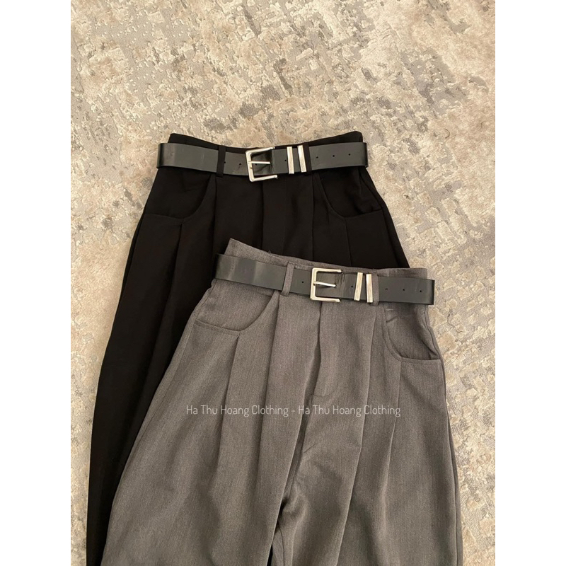 MÃ 6326 QUẦN BAGGY VẢI CHIẾT LY KÈM DÂY LƯNG