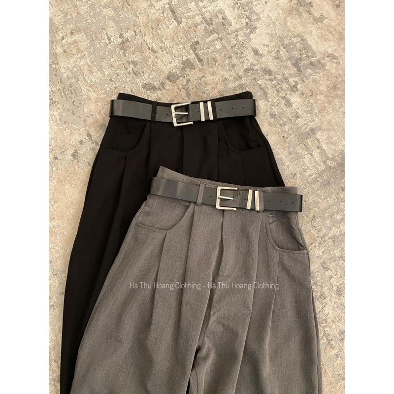 MÃ 6326 QUẦN BAGGY VẢI CHIẾT LY KÈM DÂY LƯNG