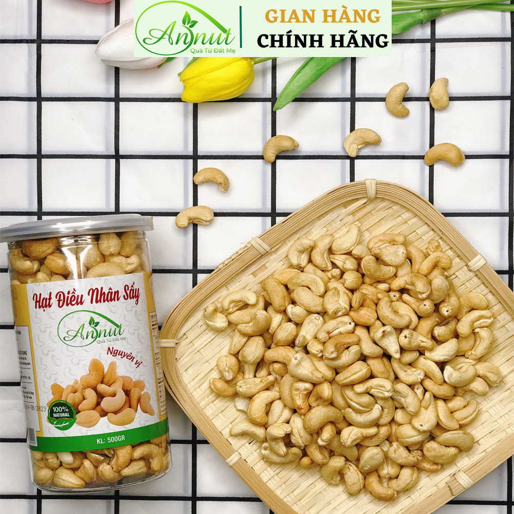 Hạt điều sấy nguyên vị không muối - hạt điều sạch vỏ lụa - LOẠI NGON thơm ngọt béo giòn