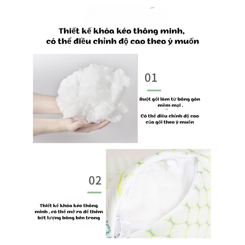 Gối bầu cánh tiên cao cấp KidsWorld vải Cotton sợi tre 2ini1 có kèm gối ôm có thể dùng được cả sau khi sinh