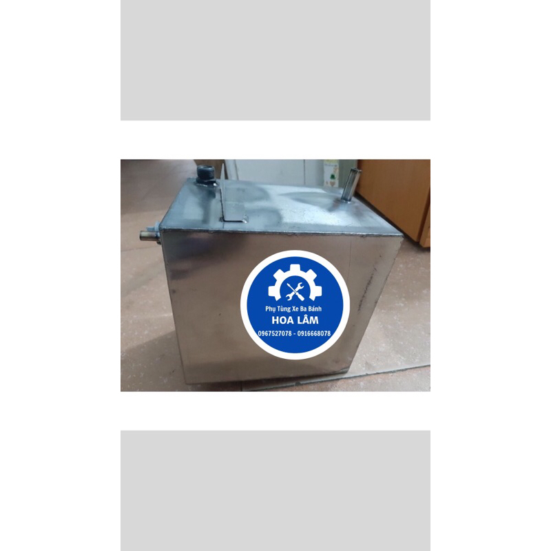 Thùng dầu inox xe ba bánh - xe ba gác - xe lôi