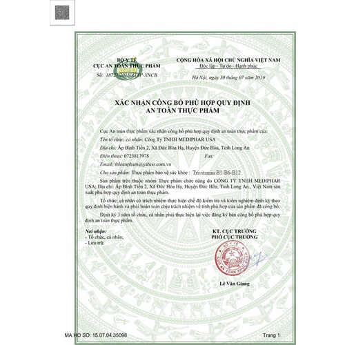 Vitamin 3B B1-B6-B12 Đại Uy