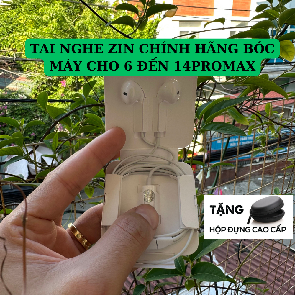 Tai nghe dây IP chính hãng Zin bóc máy có mic đàm thoại, không sủ dụng bluetooth cho máy 7 8plus xsmax 11 12 13 14 proma