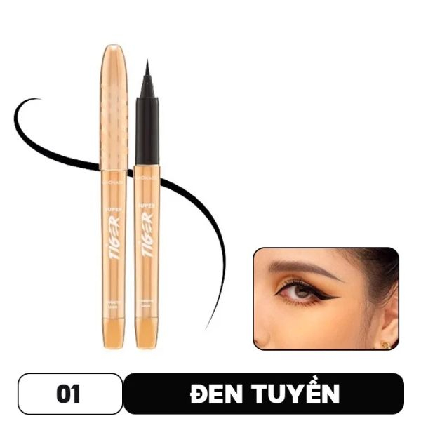 Bút Kẻ Mắt Lemonade Supertiger Tigereyes Liner Cọ Mảnh Lâu Trôi 1g