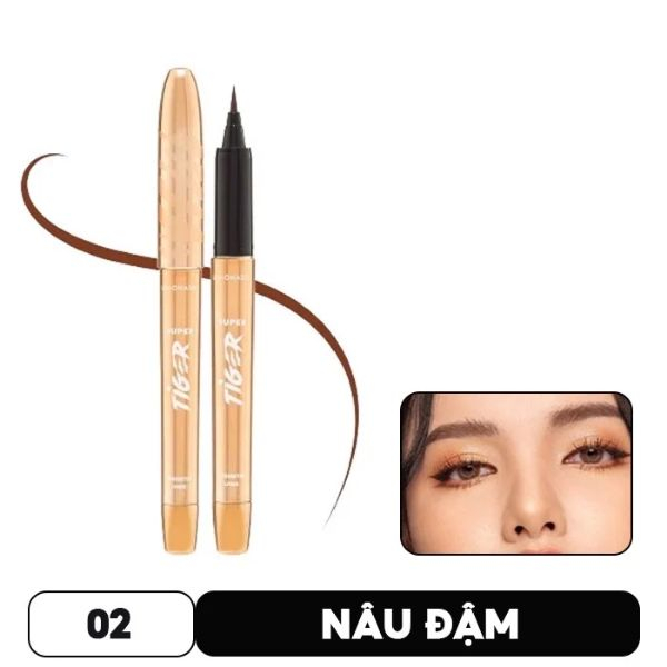 Bút Kẻ Mắt Lemonade Supertiger Tigereyes Liner Cọ Mảnh Lâu Trôi 1g