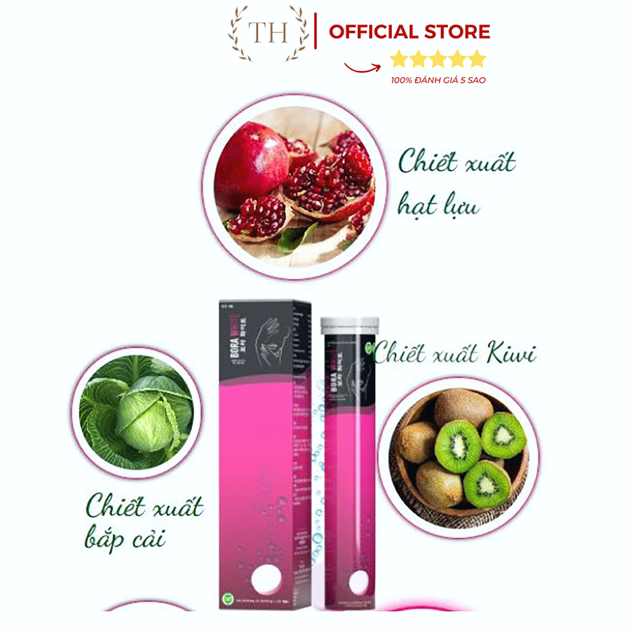 Viên Sủi Trắng Da Bora White Trắng Da Hết Nám Hết Tàn Nhang Hiệu Quả Sau 1 Tháng Sử Dụng