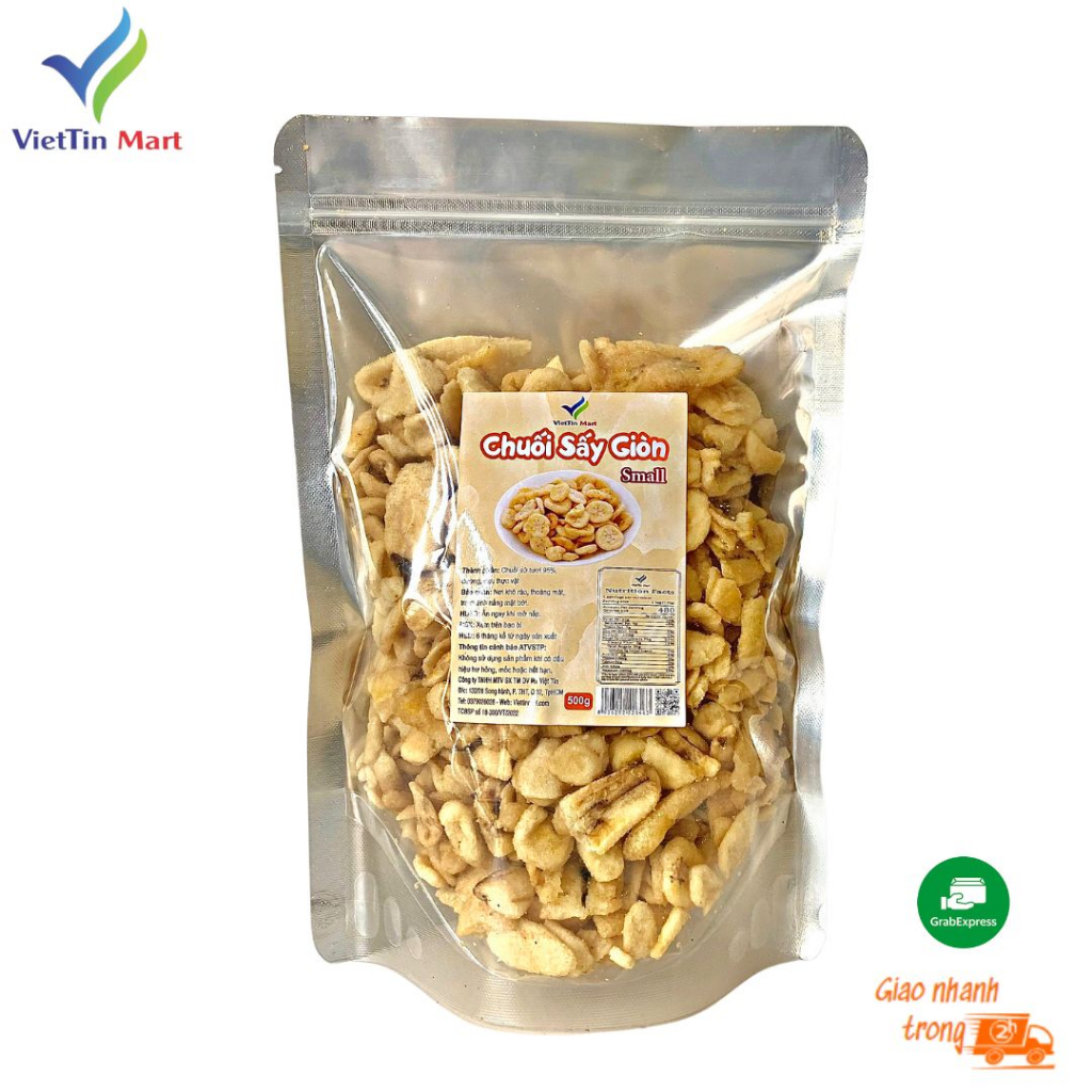 Chuối Sấy Giòn Hàng Vụn Viettin Mart 500g