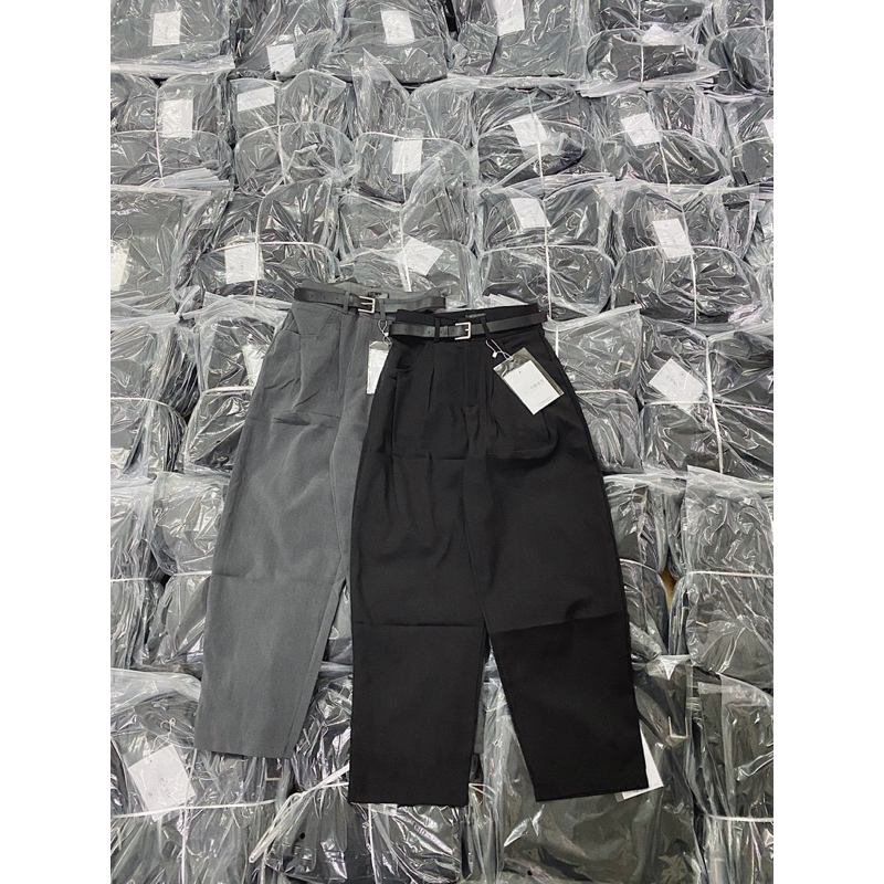 MÃ 6326 QUẦN BAGGY VẢI CHIẾT LY KÈM DÂY LƯNG