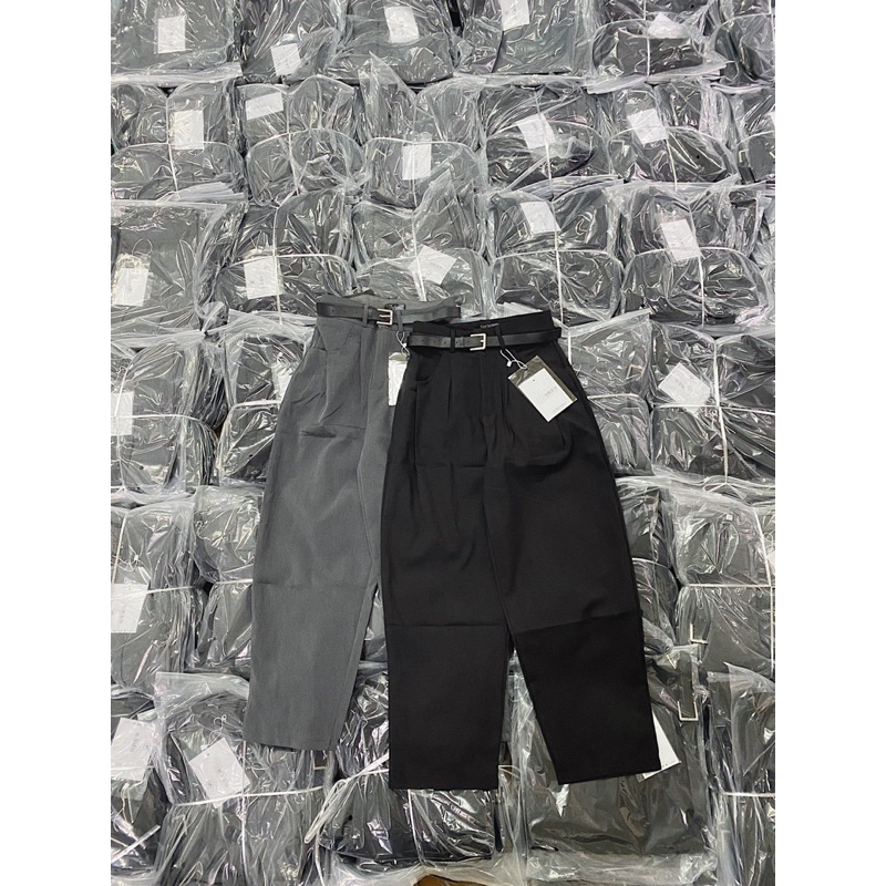 MÃ 6326 QUẦN BAGGY VẢI CHIẾT LY KÈM DÂY LƯNG