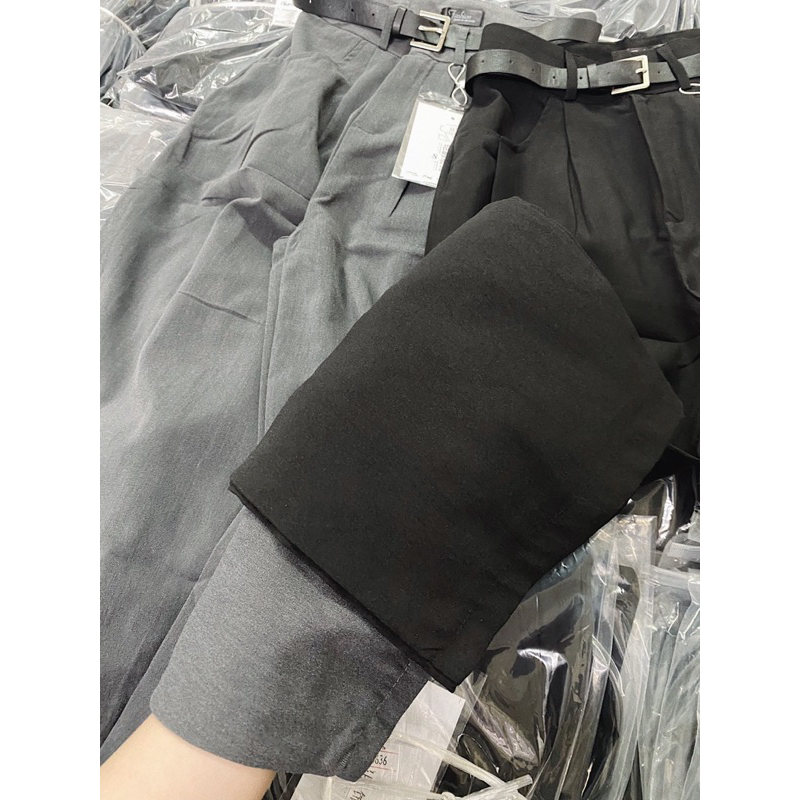 MÃ 6326 QUẦN BAGGY VẢI CHIẾT LY KÈM DÂY LƯNG