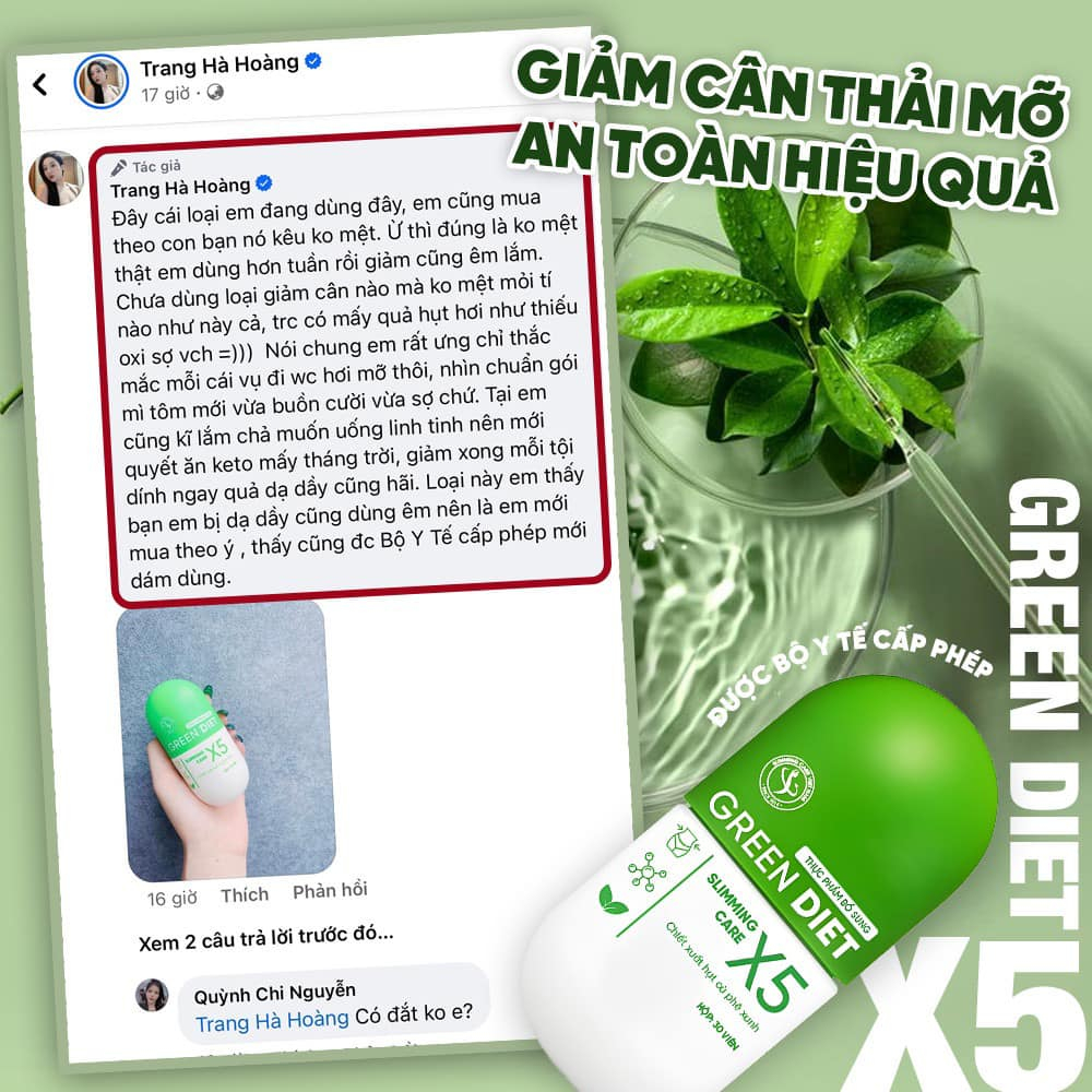 Viên Thảo Mộc Giảm Cân Green Diet X5