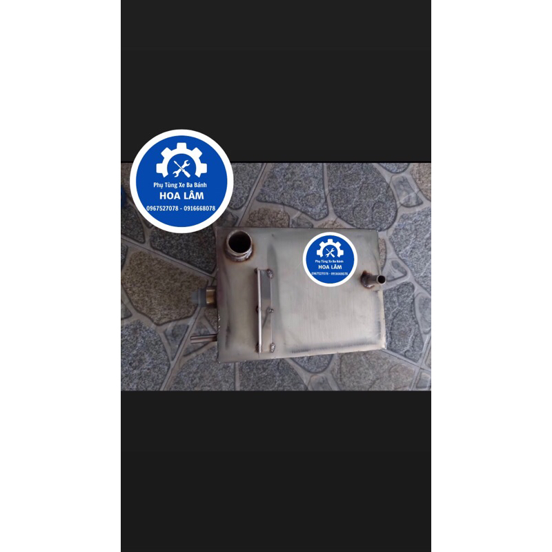 Thùng dầu inox xe ba bánh - xe ba gác - xe lôi