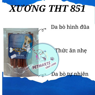 Bánh xương snack làm từ da bò cho chó  TÀI HƯNG THỊNH MS 851 (15 cái) snack, bánh thưởng cho chó
