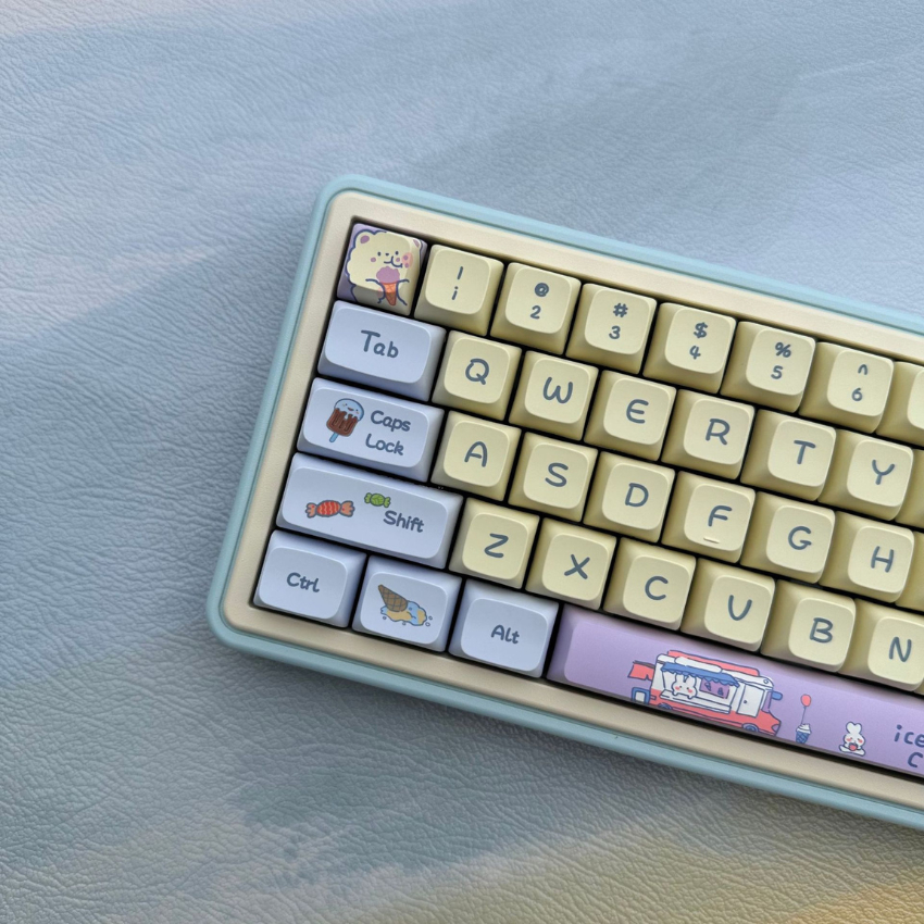 Keycap XDA cao 9.5mm, chủ đề ICE CREAM V2, chất liệu PBT dầy 1.5mm