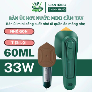 Bàn ủi hơi nước cầm tay mini, Bàn ủi mini du lịch công suất 35W mặt ủi ceramic nhỏ gọn tiện lợi, bảo hành 1 tháng