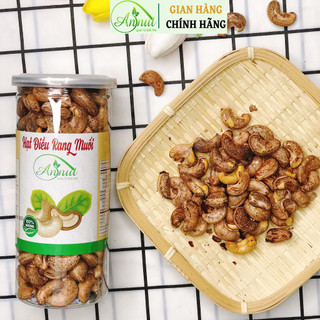 Hạt điều rang muối nguyên hạt ANNUT điều vỏ lụa Bình Phước giàu dinh dưỡng 500g