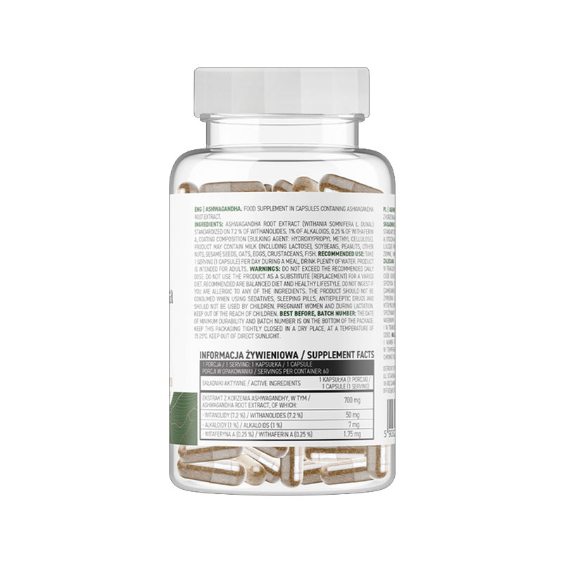 OSTROVIT ASHWAGANDHA 50MG 60 VIÊN Hỗ Trợ Điều Hòa Căng Thẳng Tăng Cường Hệ Miễn Dịch