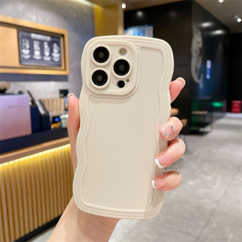 Ốp Viền Sóng Thời Trang Sang Chảnh Bảo Vệ Cam Chống Sốc Cho iphone 6 6s 7 8 x xsmax 11 12 13 14 15 pro max sm196