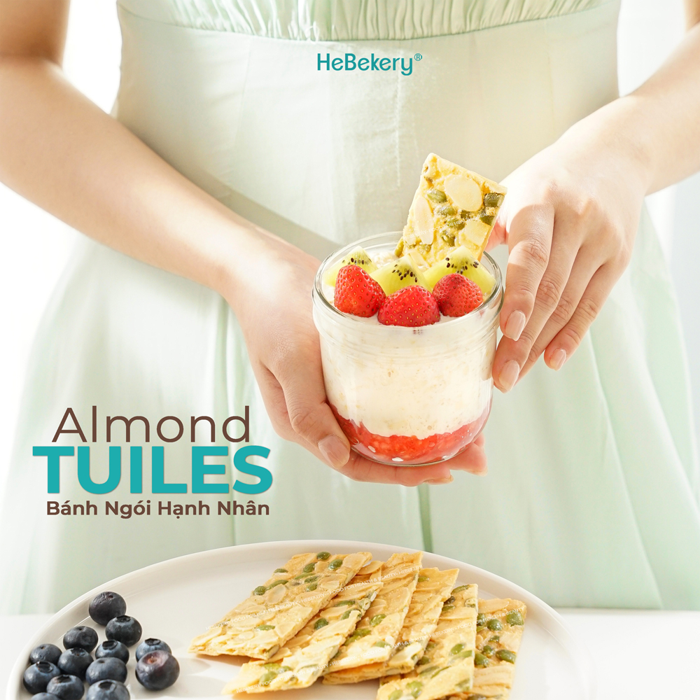 Bánh Ngói Hạnh Nhân Siêu Hạt Chuẩn Keto - Bánh Ngói Ăn Kiêng Chuẩn Eatclean HEBEKERY by HEBE