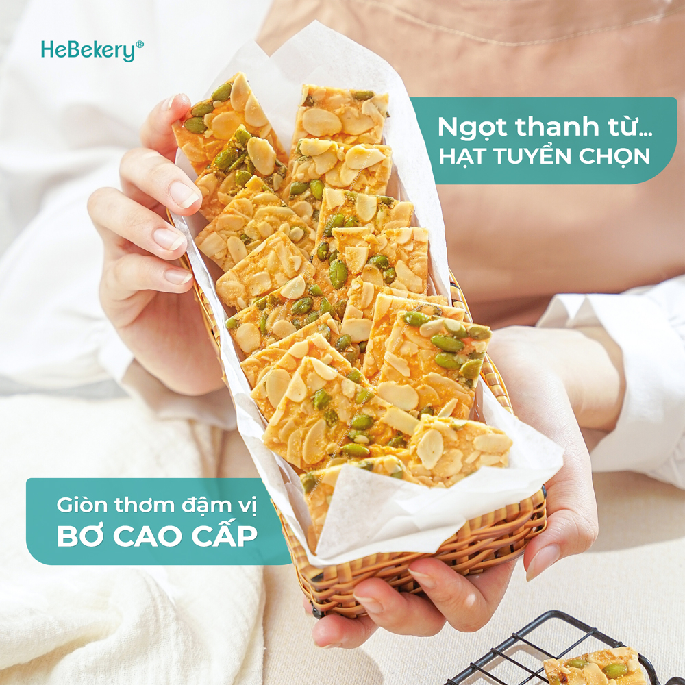 Bánh Ngói Hạnh Nhân Siêu Hạt Chuẩn Keto - Bánh Ngói Ăn Kiêng Chuẩn Eatclean HEBEKERY by HEBE