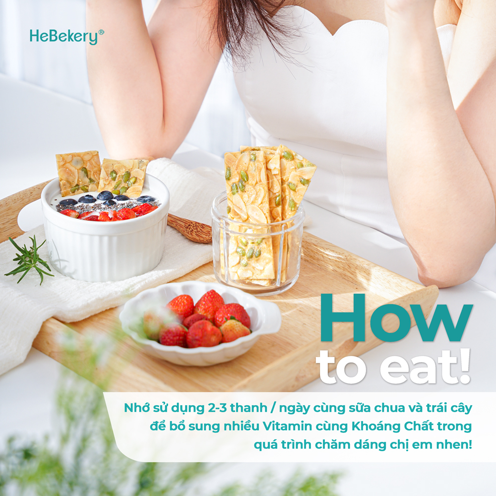 Bánh Ngói Hạnh Nhân Siêu Hạt Chuẩn Keto - Bánh Ngói Ăn Kiêng Chuẩn Eatclean HEBEKERY by HEBE