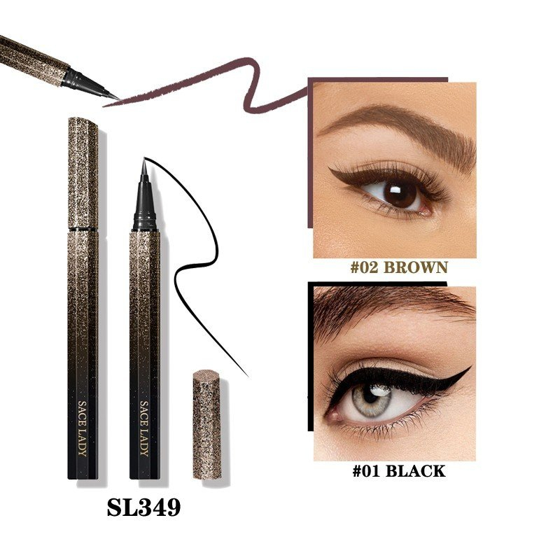 {SẴN} Bút kẻ mắt SACE LADY nhanh khô lâu trôi, Bút nước dùng vẽ đường viền mắt Inky Iiquid Eyeliner,SL349 hiệu SACE LADY