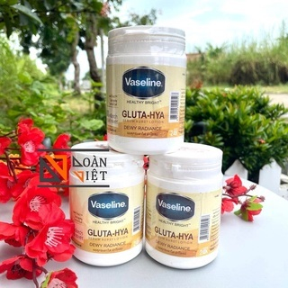 Dưỡng trắng vasaline và siêu kích trắng x10 hồng và vàng hũ 250g