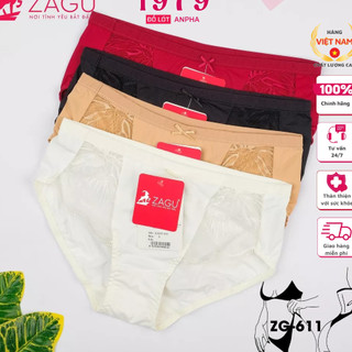 Quần Lót Phối Ren, Thun Lanh Co Dãn 4 Chiều, Ôm Gọn Vòng 3 ZAGU 611 Chuẩn Hàng Thương Hiệu