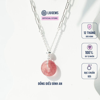  Dây Chuyền Bạc Nữ 925 Liugems Đồng Điếu Đá Phong Thuỷ May Mắn Thời Trang DC09 