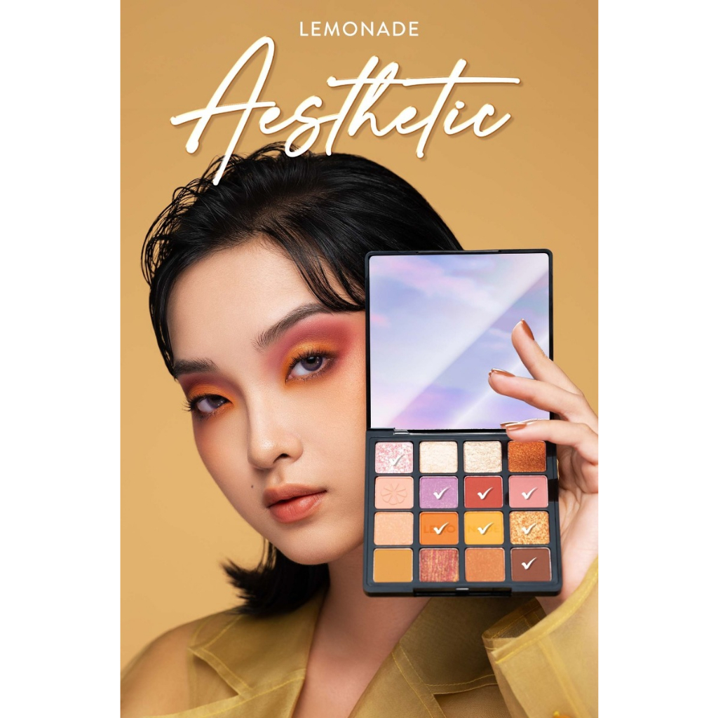 Phấn Mắt Lemonade Aesthetic Eyeshadow Palette 16 Ô 20.8g