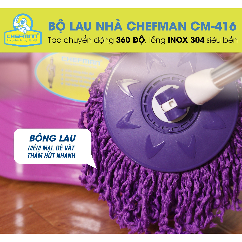 Bộ lau nhà Chefman CM-416NV