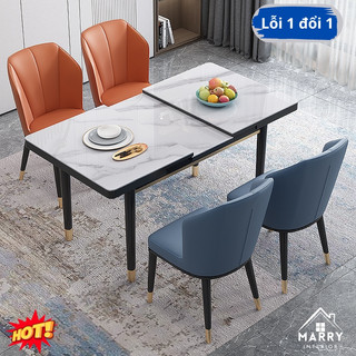 Bàn ăn thông minh điều chỉnh được độ dài từ m2-m4, bàn ăn phòng bếp hiện đại tiện lợi-phong cách bắc âu