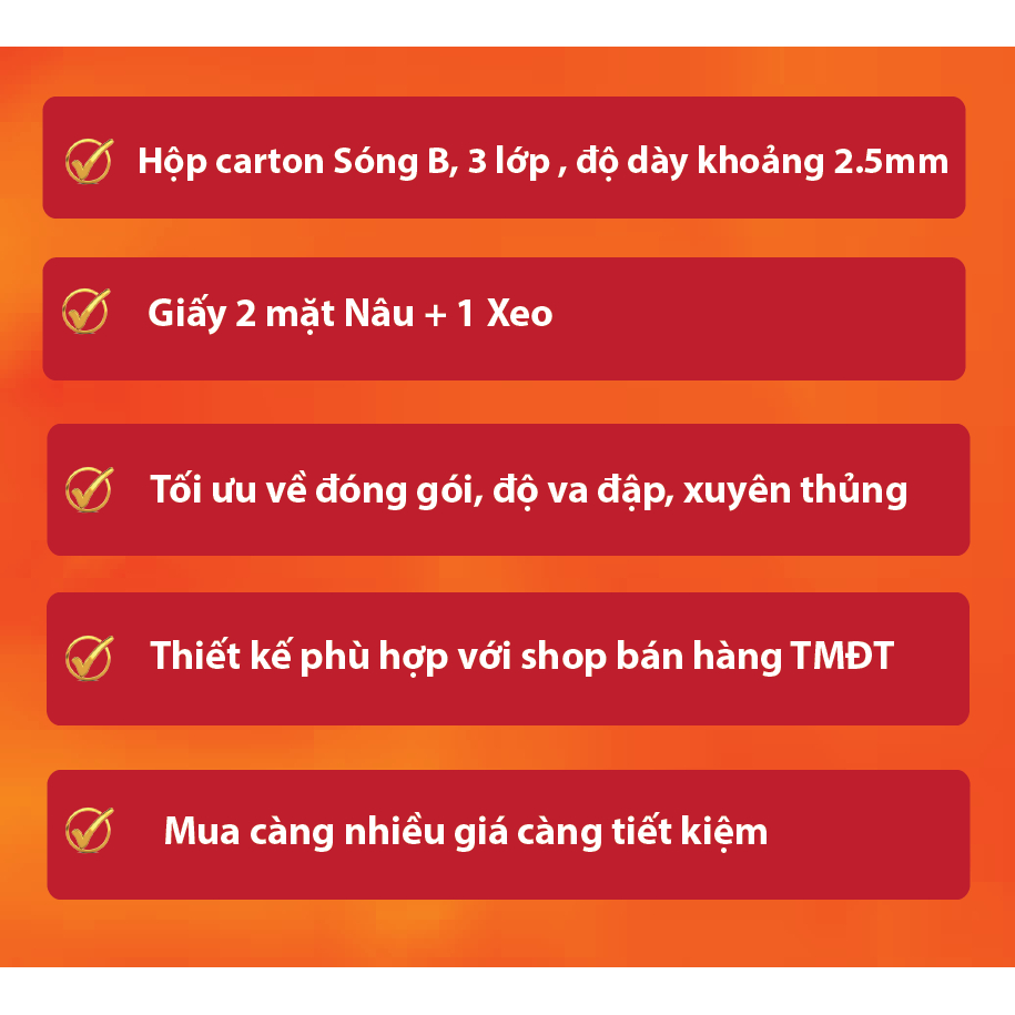 Thùng giấy đóng hàng 30x20x15 bộ 50 xả kho