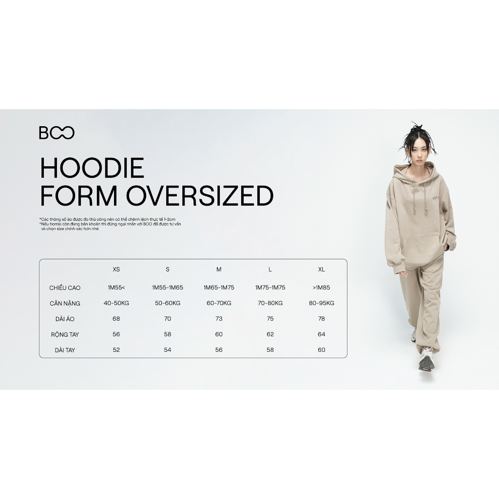 Áo Nỉ Mũ BOO Unisex Dáng Rộng Basic Đính Logo BOOLAAB