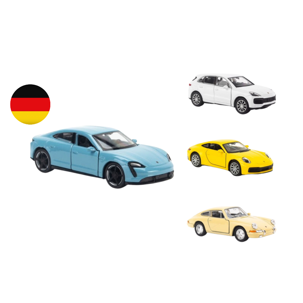 Mô hình xe Porsche Cayenne Turbo, 911 Carrera 4S, Taycan, 911 1964, 959 1986  1:36 Welly